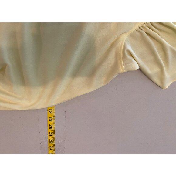 Vintage Yellow Lace & Satin Maxi Dress With Lace Jacket Size 9/10 - Picture 13 of 16